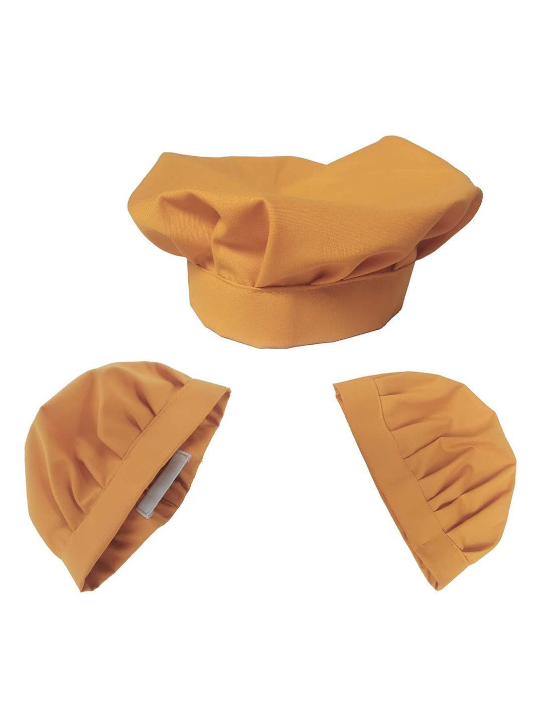 SWITCHON Mustard Yellow & White Smiley Printed Waterproof Apron With Elasticated Cap