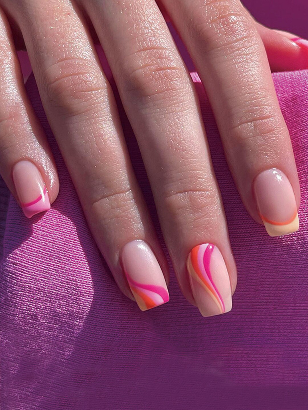 Secret Lives 24 Pcs Annie French Color Tips False Nails