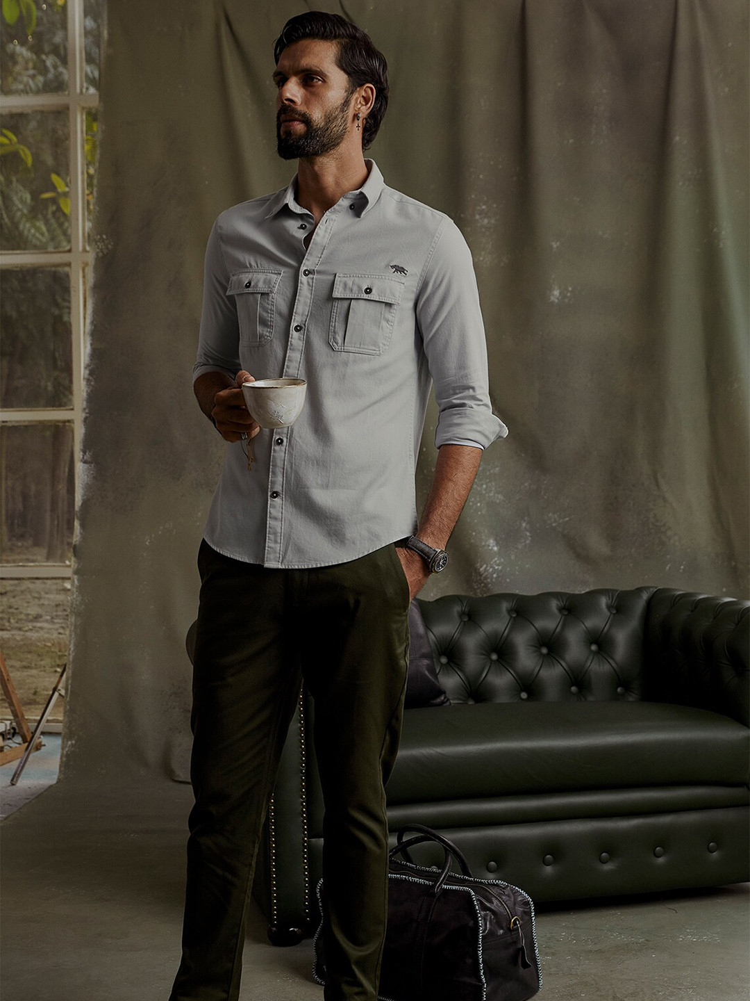 Andamen Premium Cotton Balsa Twill Casual Shirt