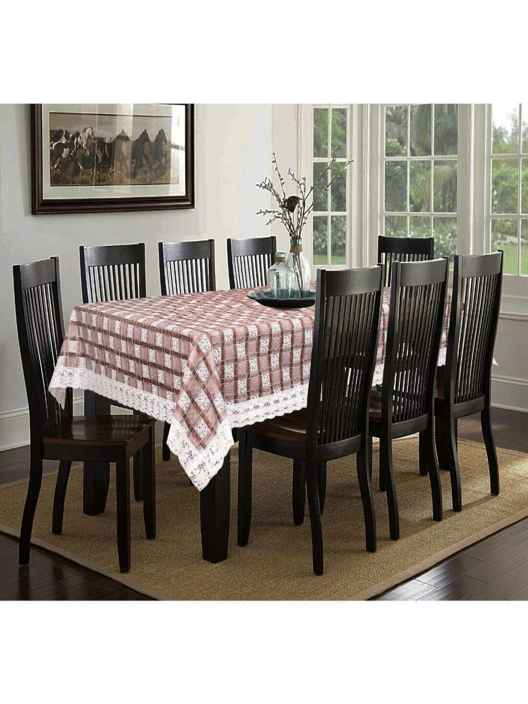 CASA-NEST Brown Plastic 4-Seater Table Cover