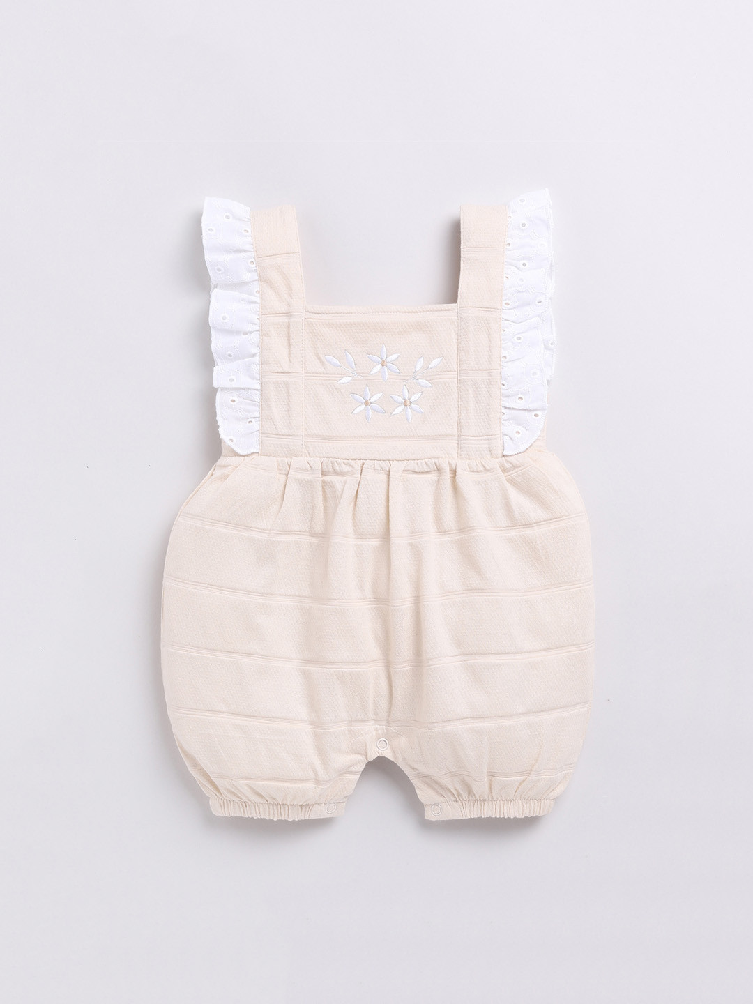 BABY GO Infant Girls Self-Design Pure Cotton Rompers