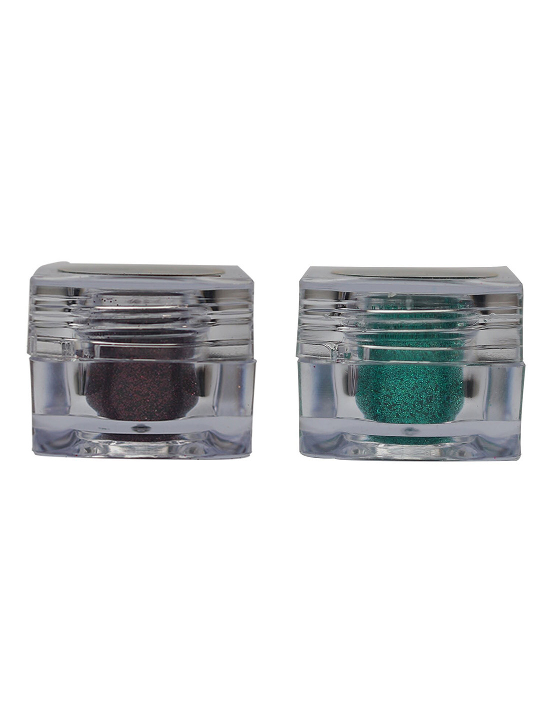Veoni BELLE Set Of 2 HD Holographic Glitter Eyeshadow 5g Each - Wine & Sea Green