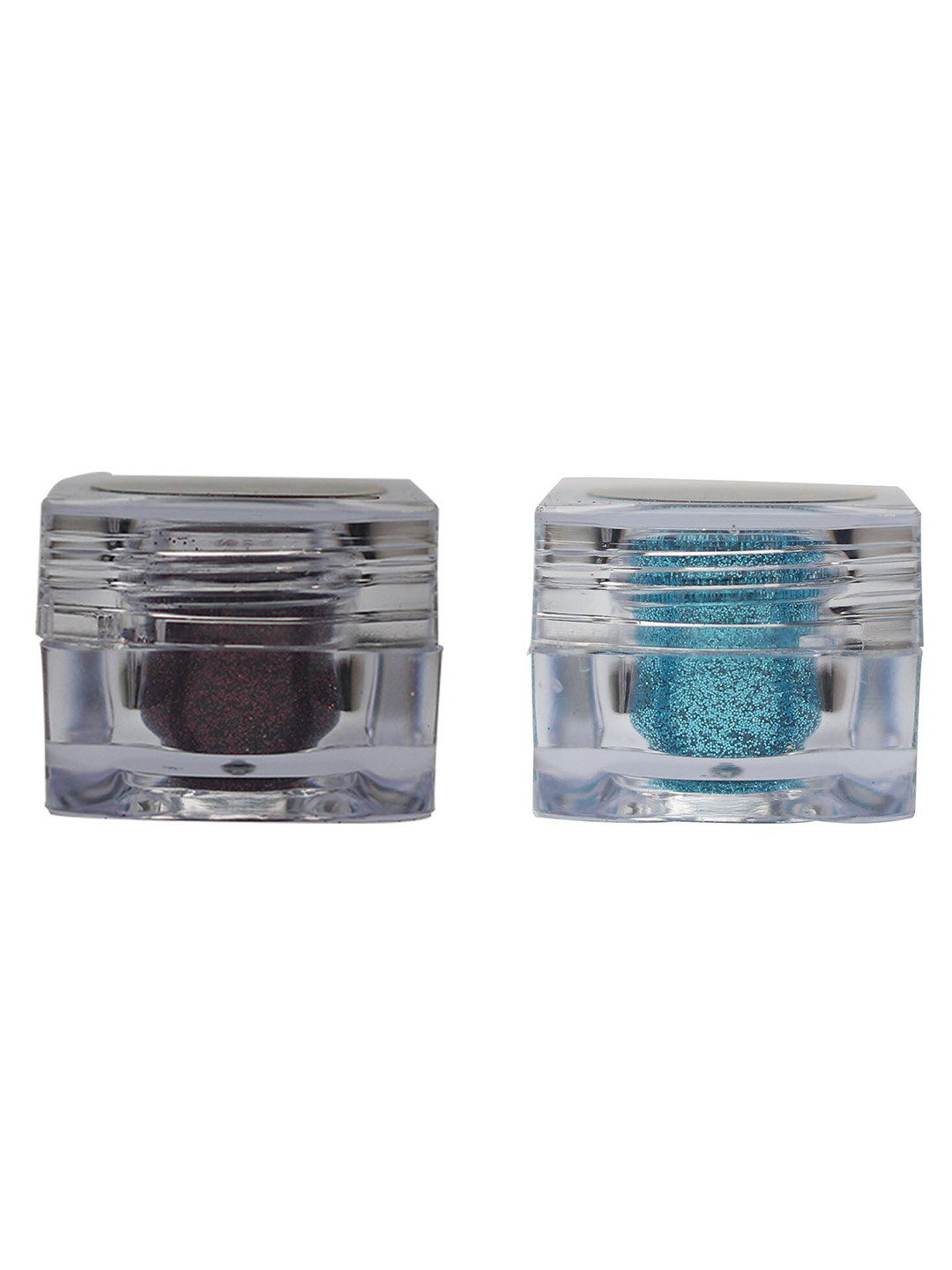 Veoni BELLE Set of 2 HD Holographic Glitter Eyeshadow 5 g each - Wine & Turquoise Blue