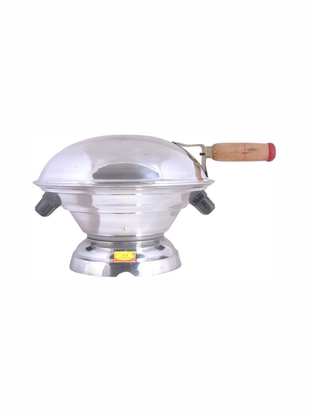 Shivshakti Arts Silver-Toned Aluminum Top Aluminum Base Cooking Grill Tong