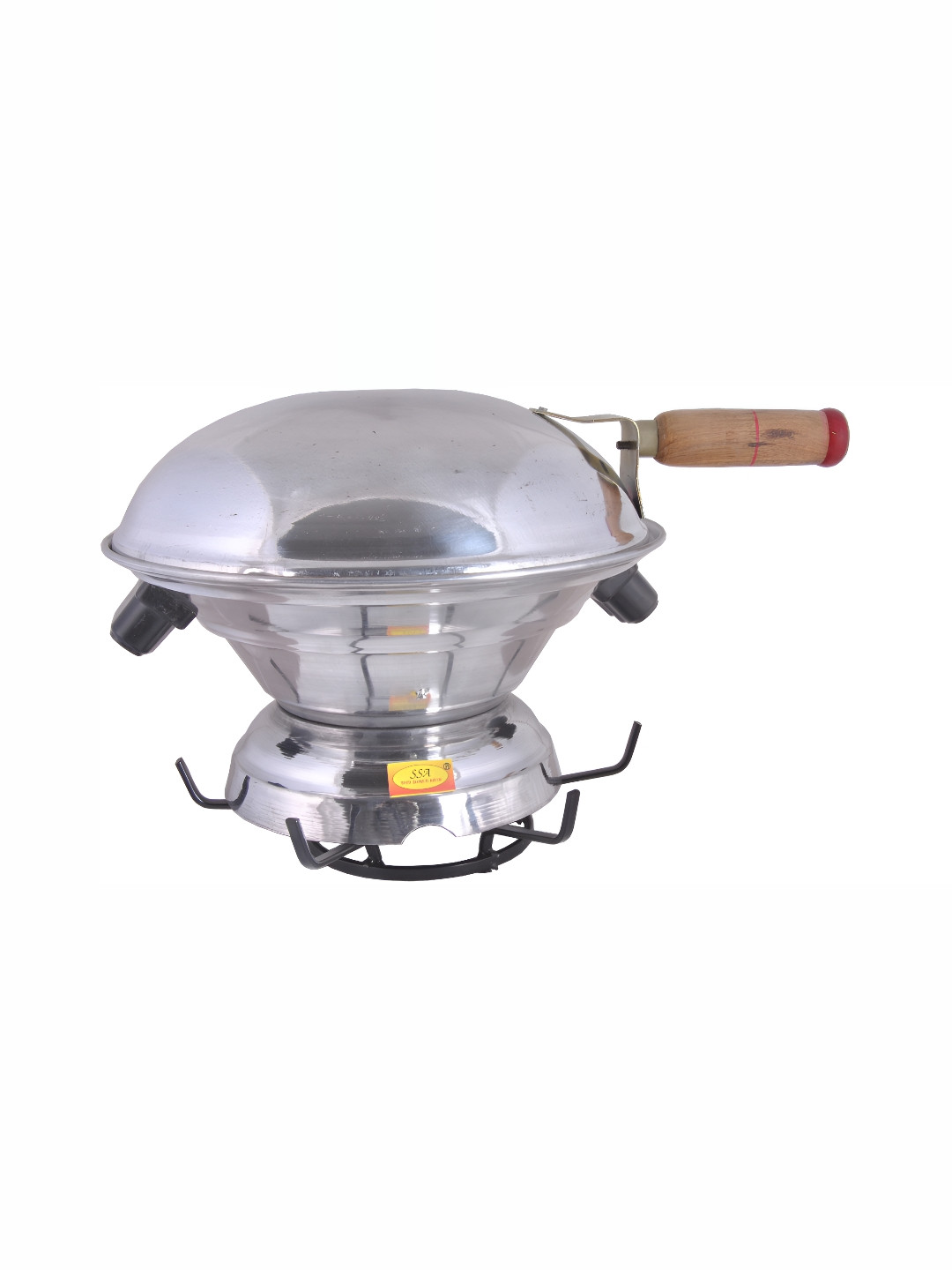 Shivshakti Arts Silver-Toned Aluminium Cooking Grill