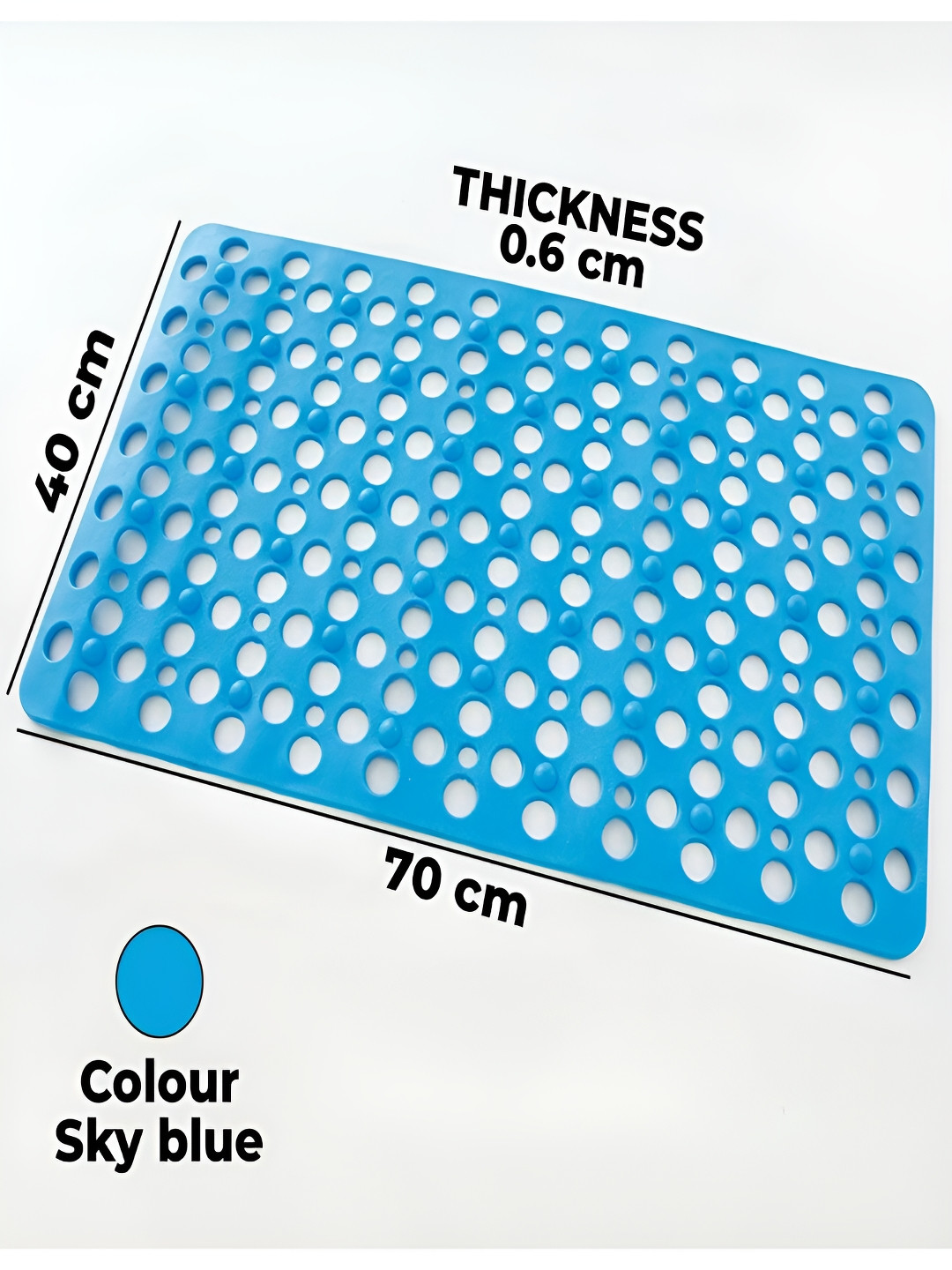 Kuber Industries Blue Anti-Skid Wear Resistant Doormat