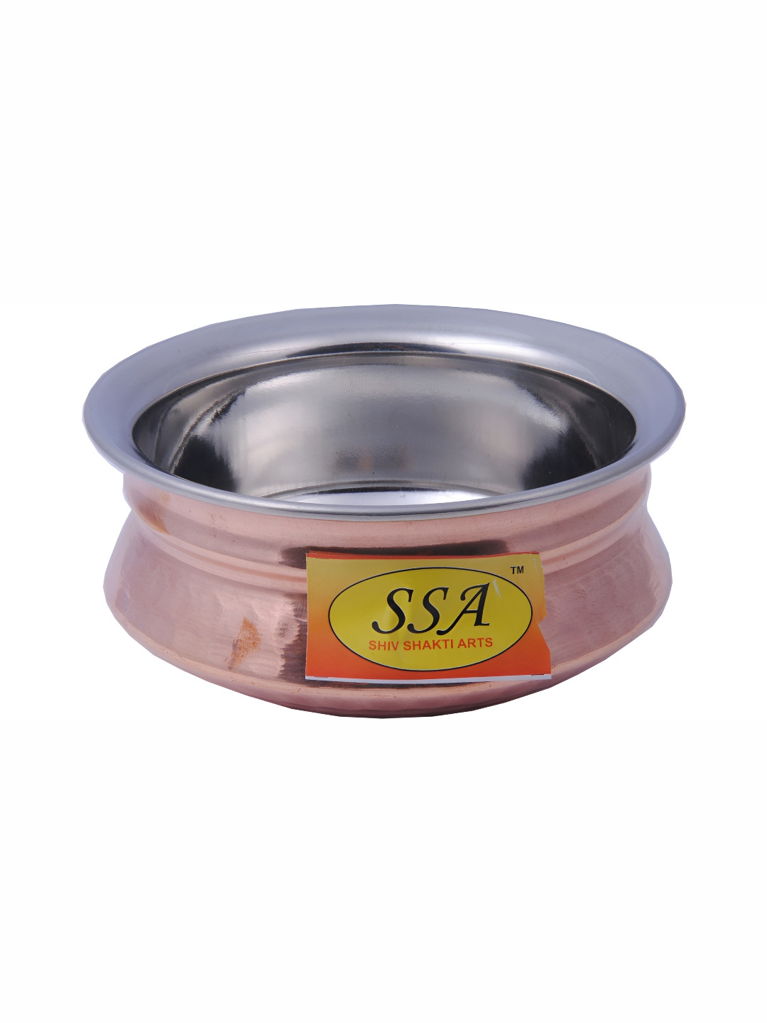 Shivshakti Arts Brown Copper Cooking Handi 300 ml