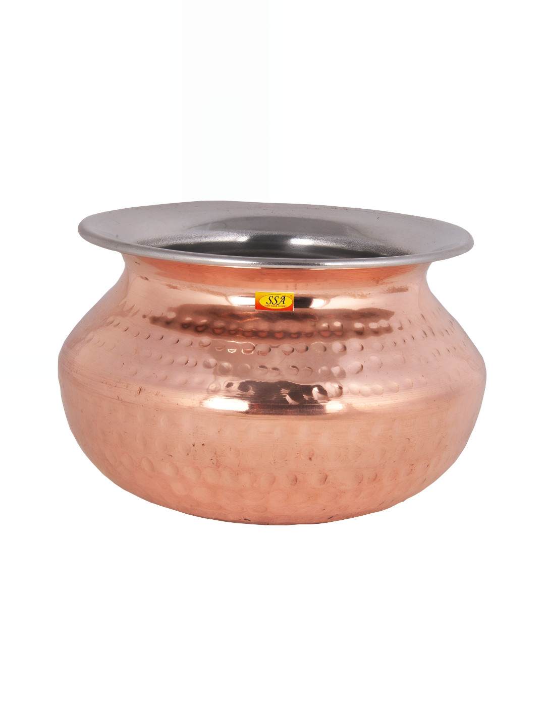 Shivshakti Arts Copper-Toned Textured Copper Handi