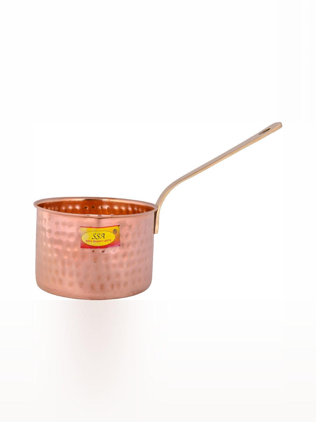 Shivshakti Arts Brown Copper Sauce Pan