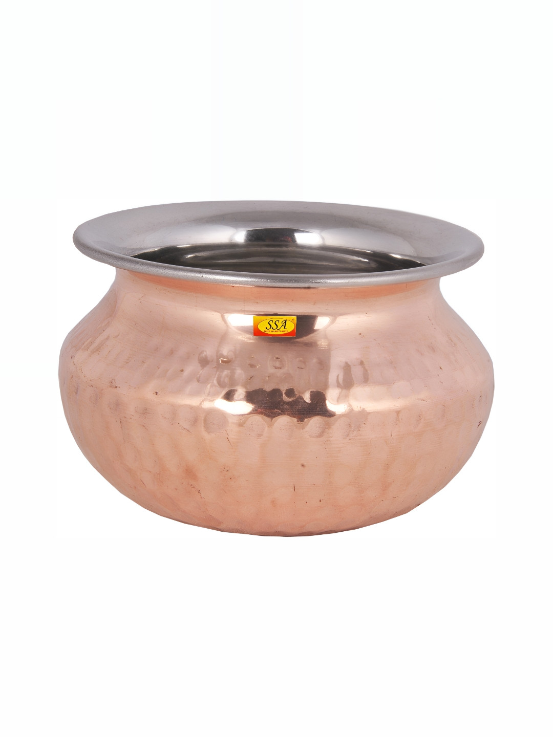 Shivshakti Arts Brown Steel Copper Serving Handi
