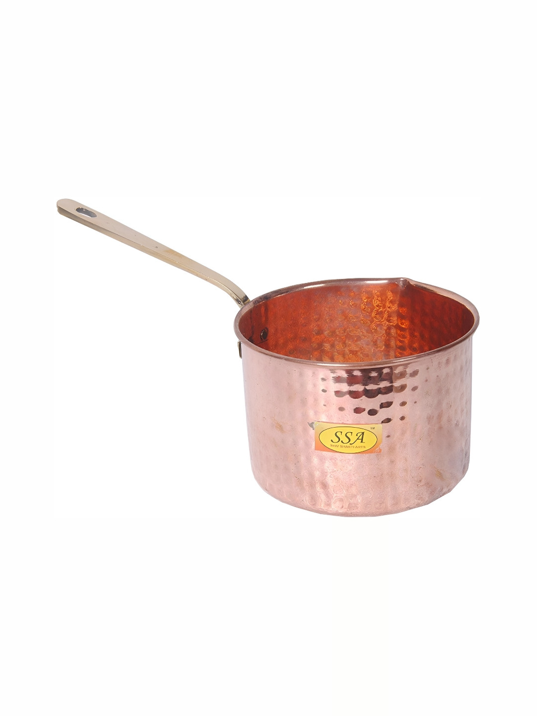 Shivshakti Arts Copper Hammered Sauce Pan 1.25 L