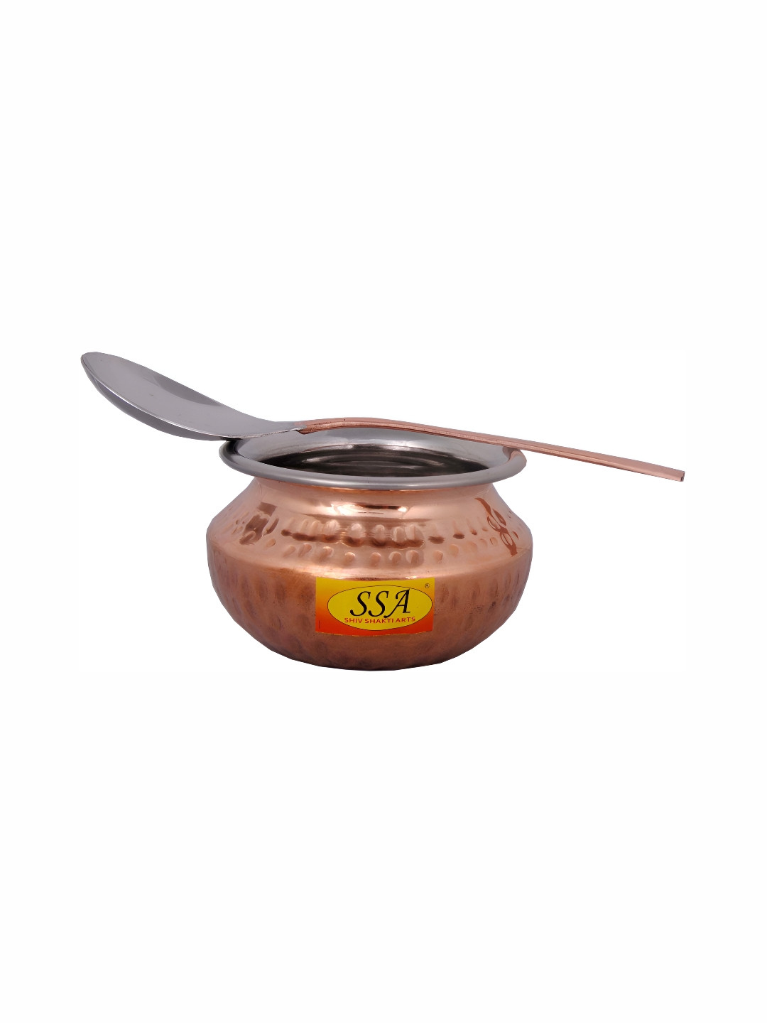 Shivshakti Arts Brown Copper Cook and Serve Casserole