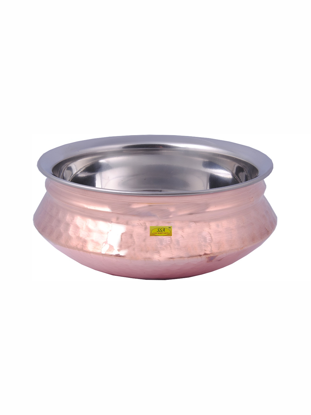 Shivshakti Arts Brown Textured Copper Cooking Handi