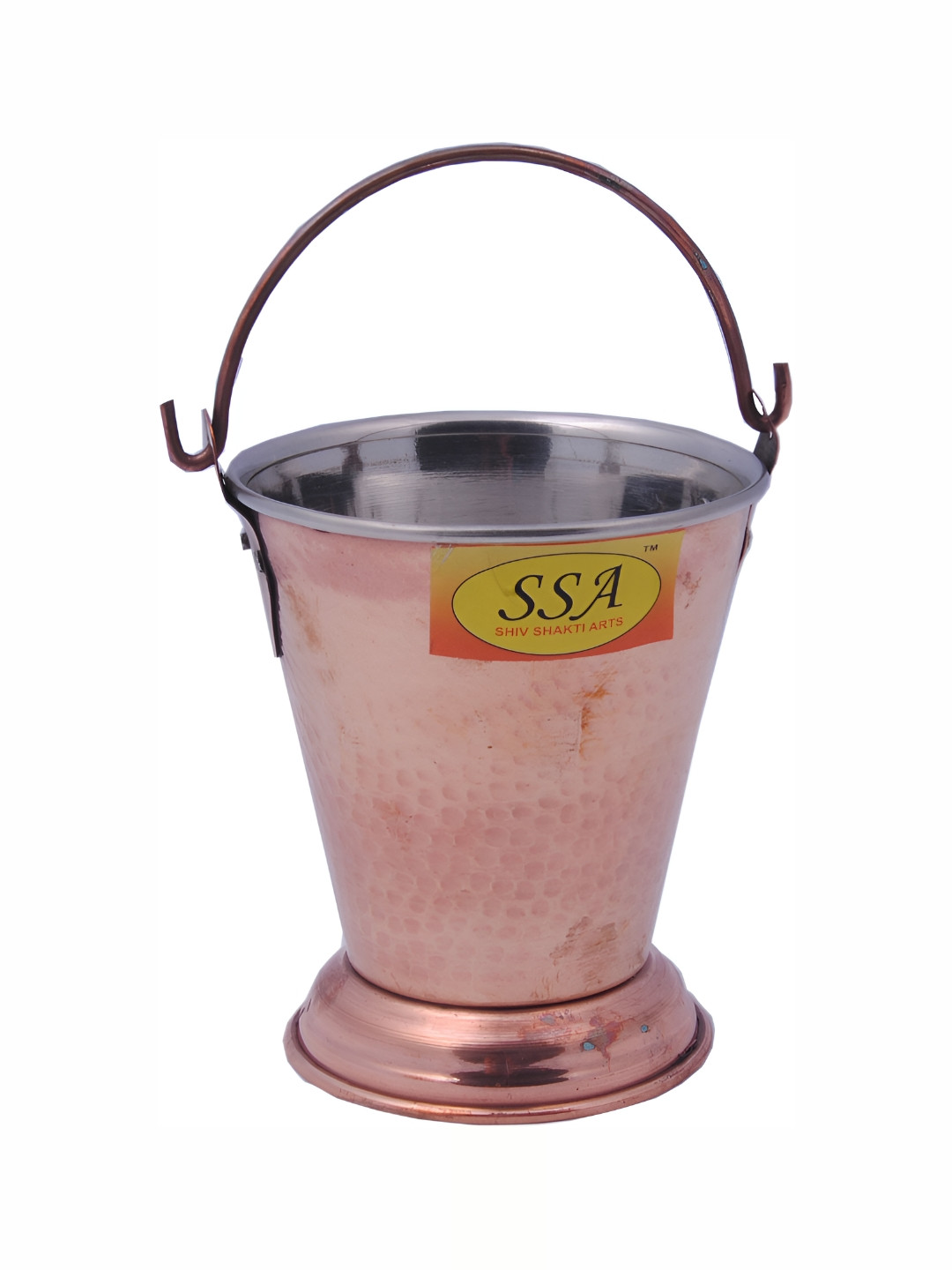 Shivshakti Arts Brown Copper Bucket