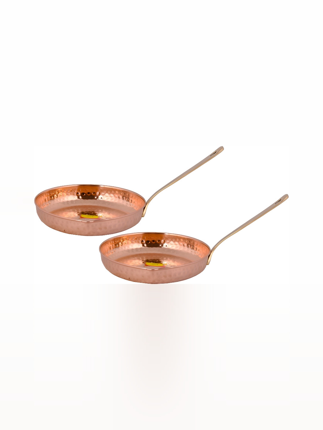 Shivshakti Arts Brown 2 Pieces Copper Fry Pan 1 ltr