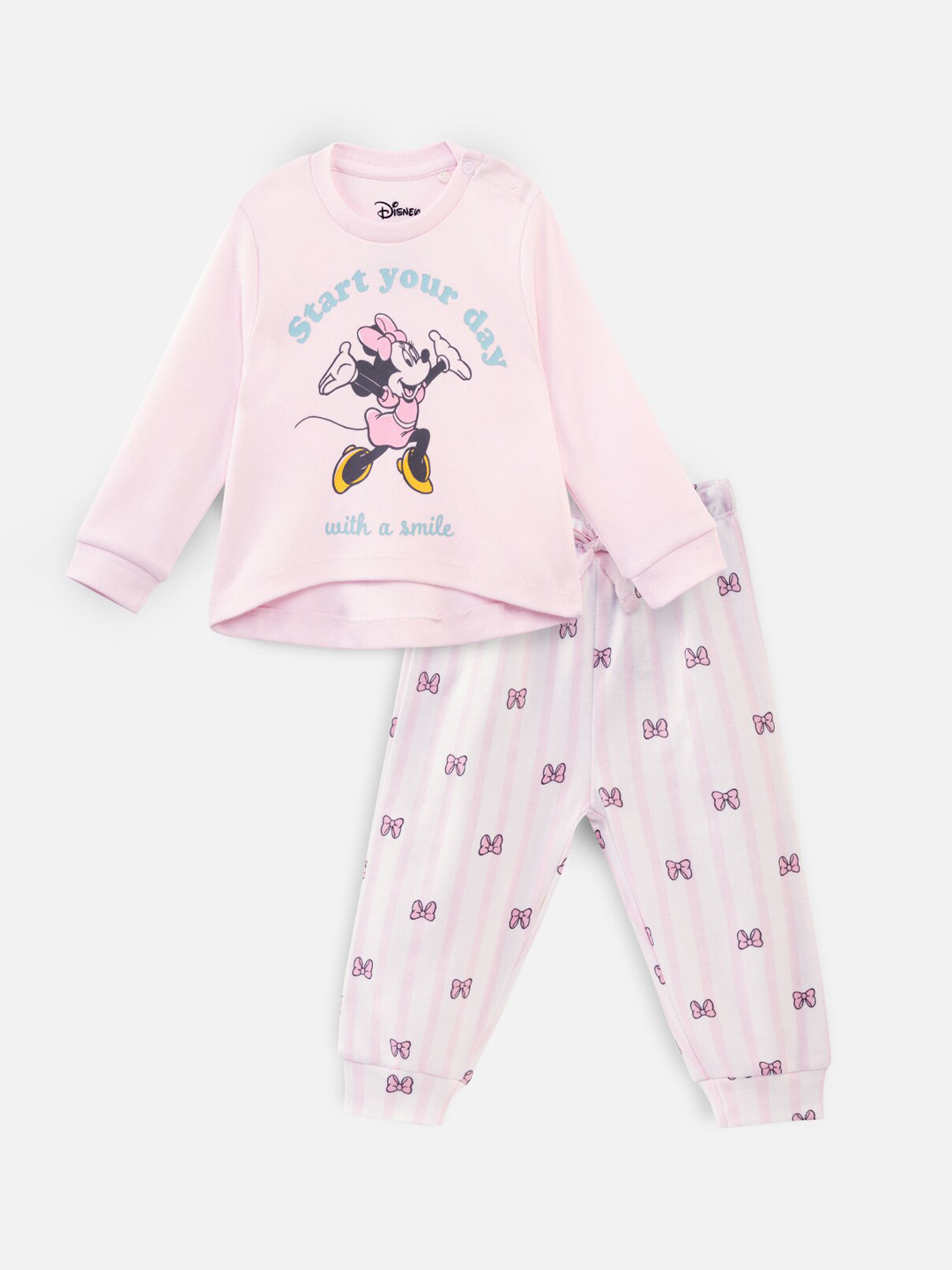 Nap Chief Infant Girls Minnie Mouse Printed Pure Cotton Night suit