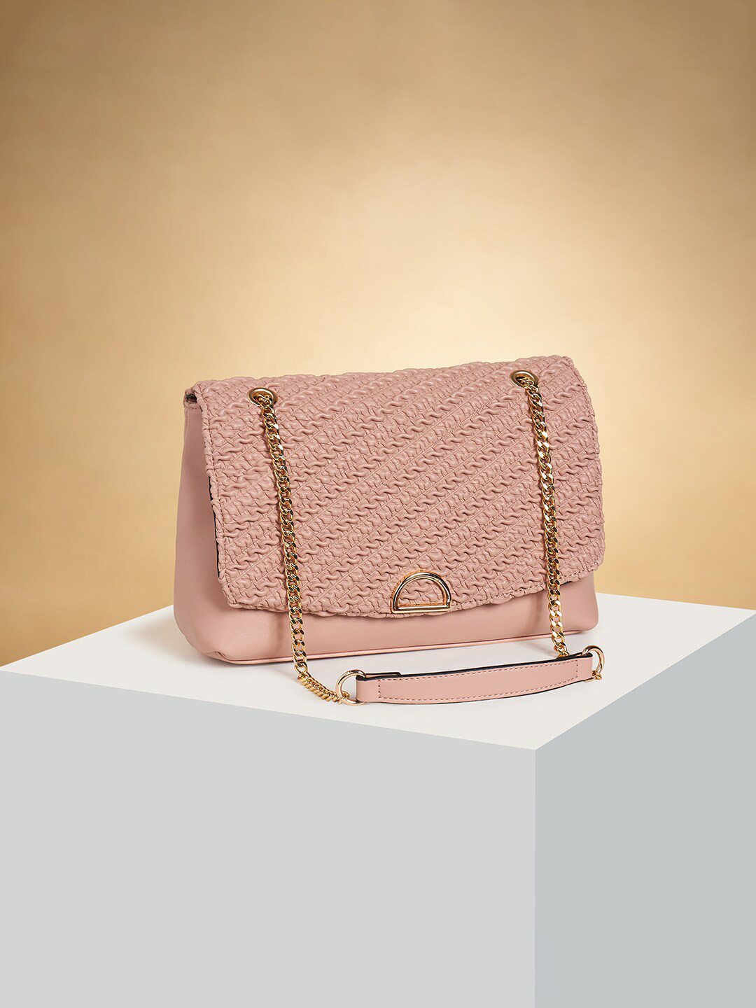 Forever Glam by Pantaloons Texured Structured Sling Bag