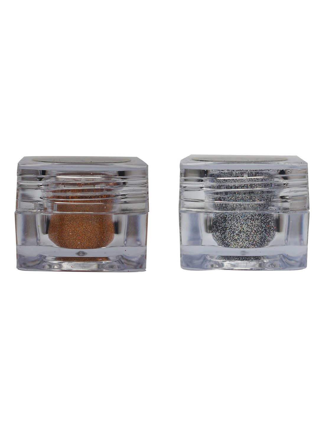 Veoni BELLE Set Of 2 HD Holographic Glitter Eyeshadow 5g Each - Orange & Dark Starlit