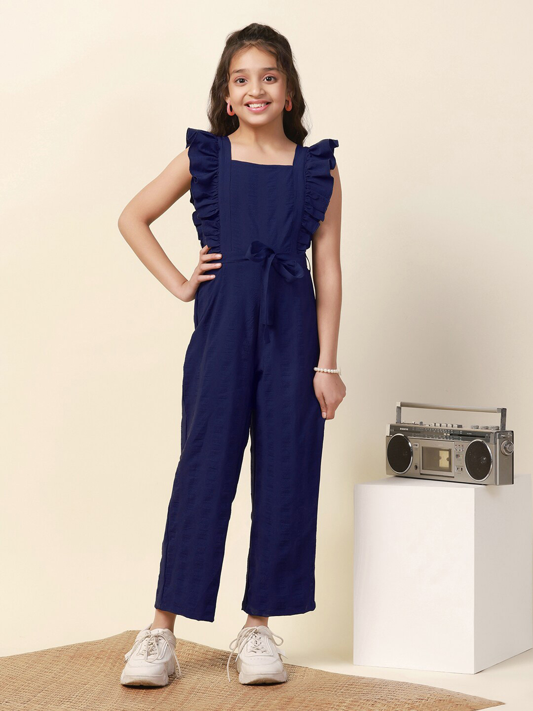 FASHION DREAM Girls Square Neck Basic Jumpsuit