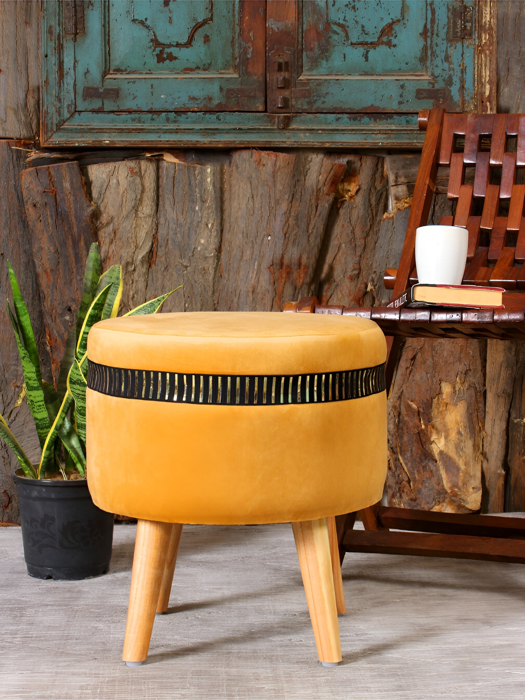 Shadowkart Unisex Wooden Mudda Puffies Ottomans