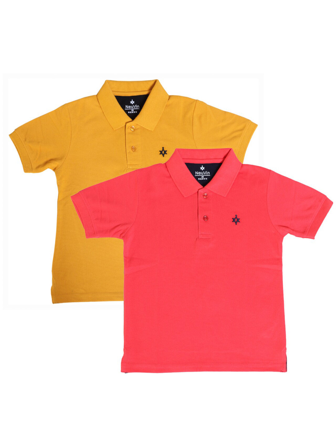 BAESD Boys Pack of 2 Cotton Short Sleeves Polo Collar Pockets T-shirts