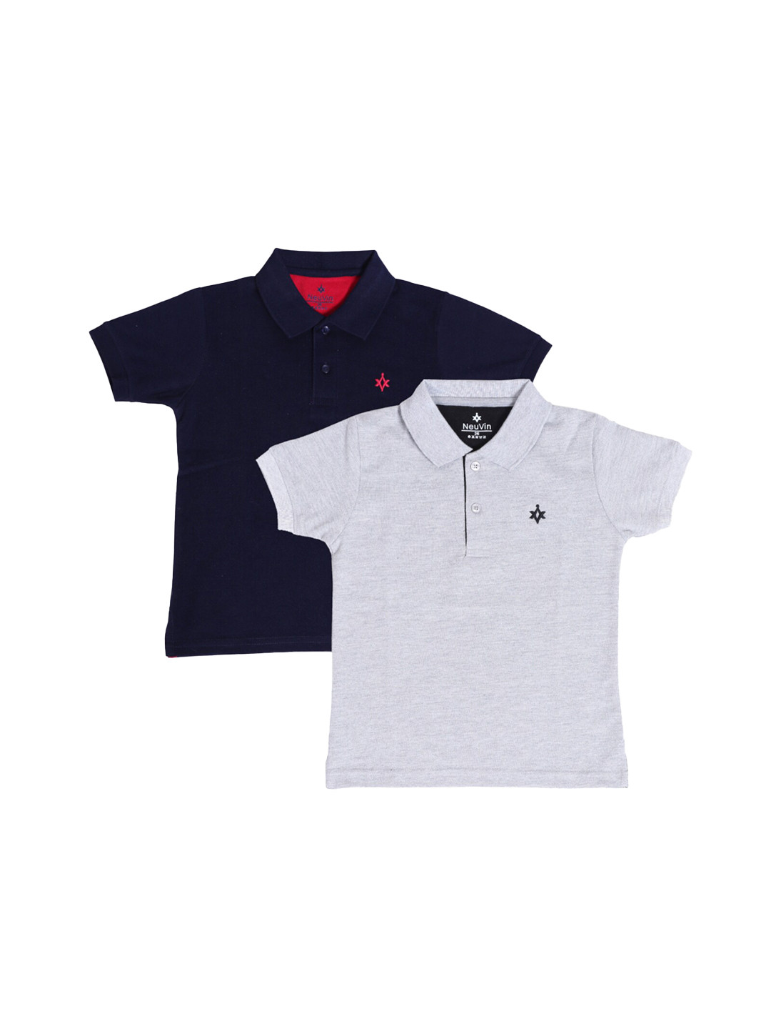 BAESD Boys Pack of 2 Cotton Polo Collar T-shirts