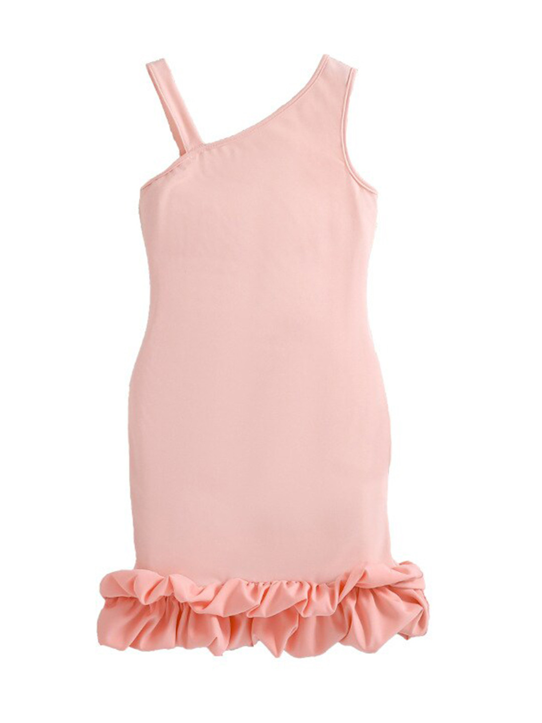 StyleCast Girls Pink Ruffled Bodycon Dress
