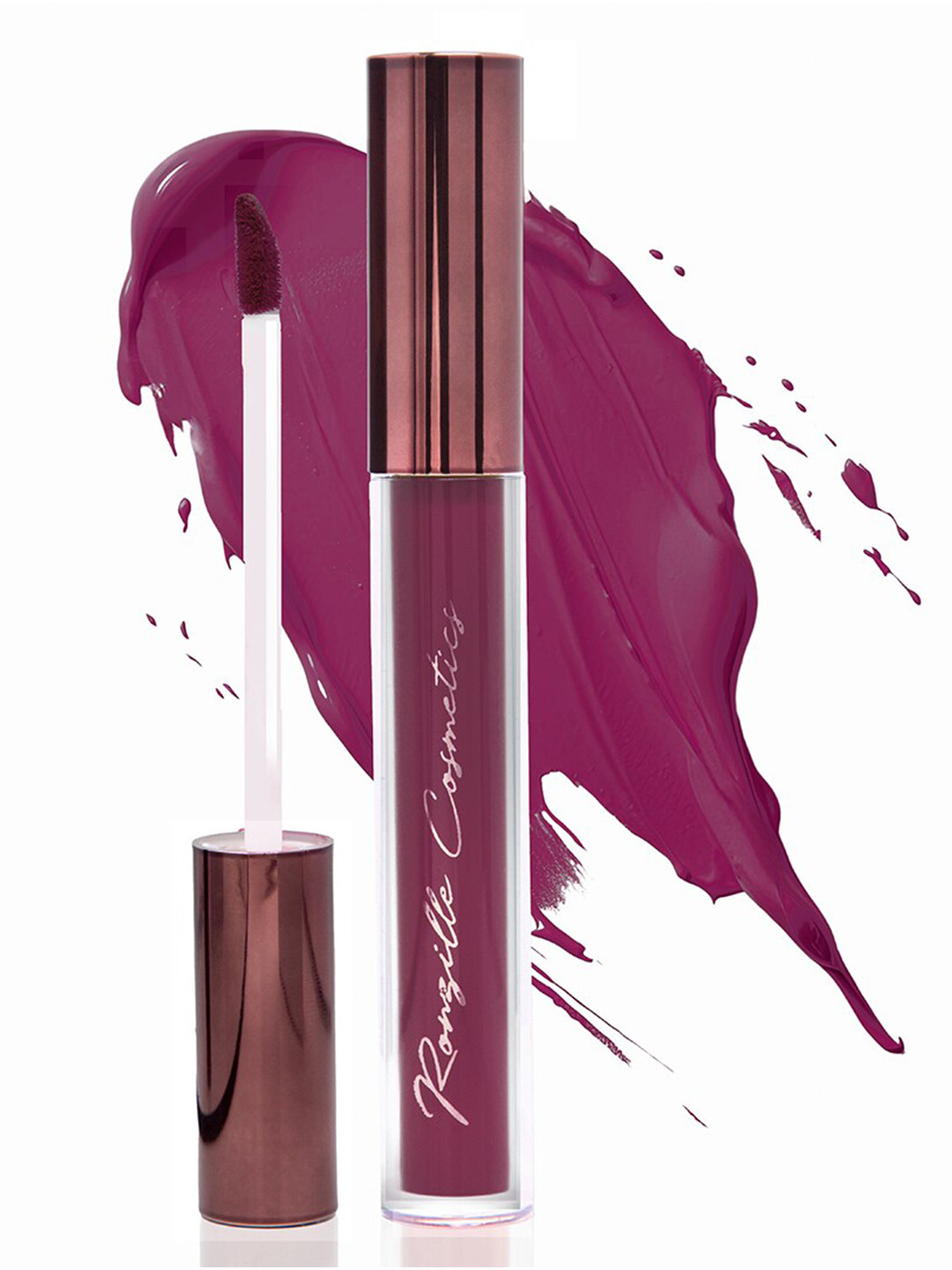 Ronzille Long Sleek Non Transfer Long Lasting Liquid Lipstick 4 ml - Conge Purple 08