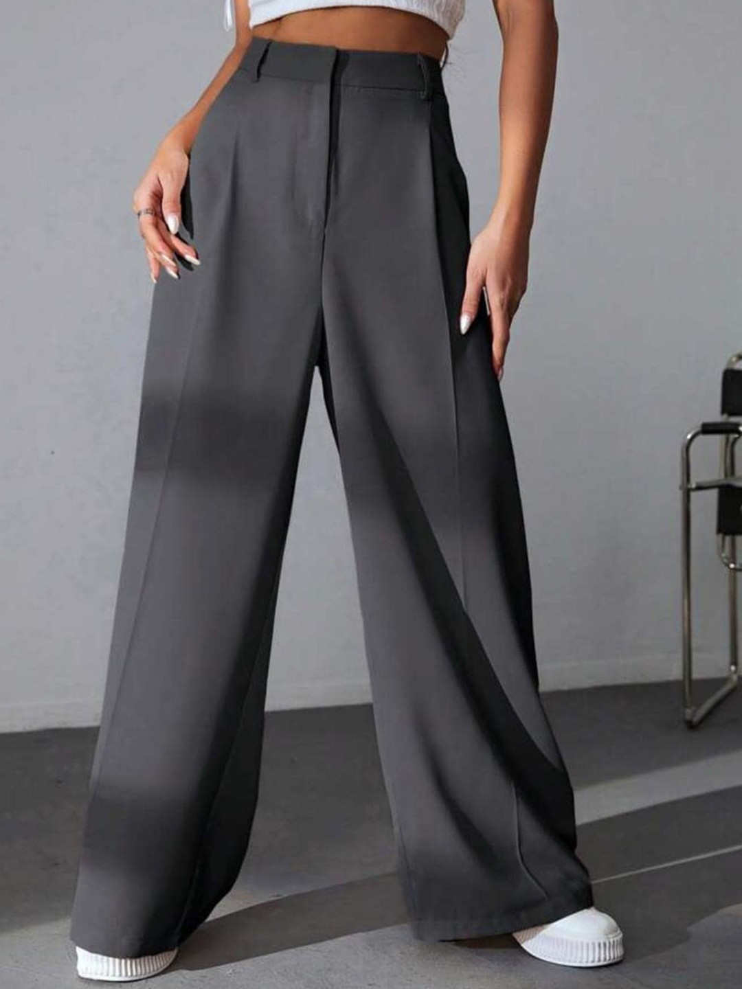 BROADSTAR Women Pleated Korean Pants