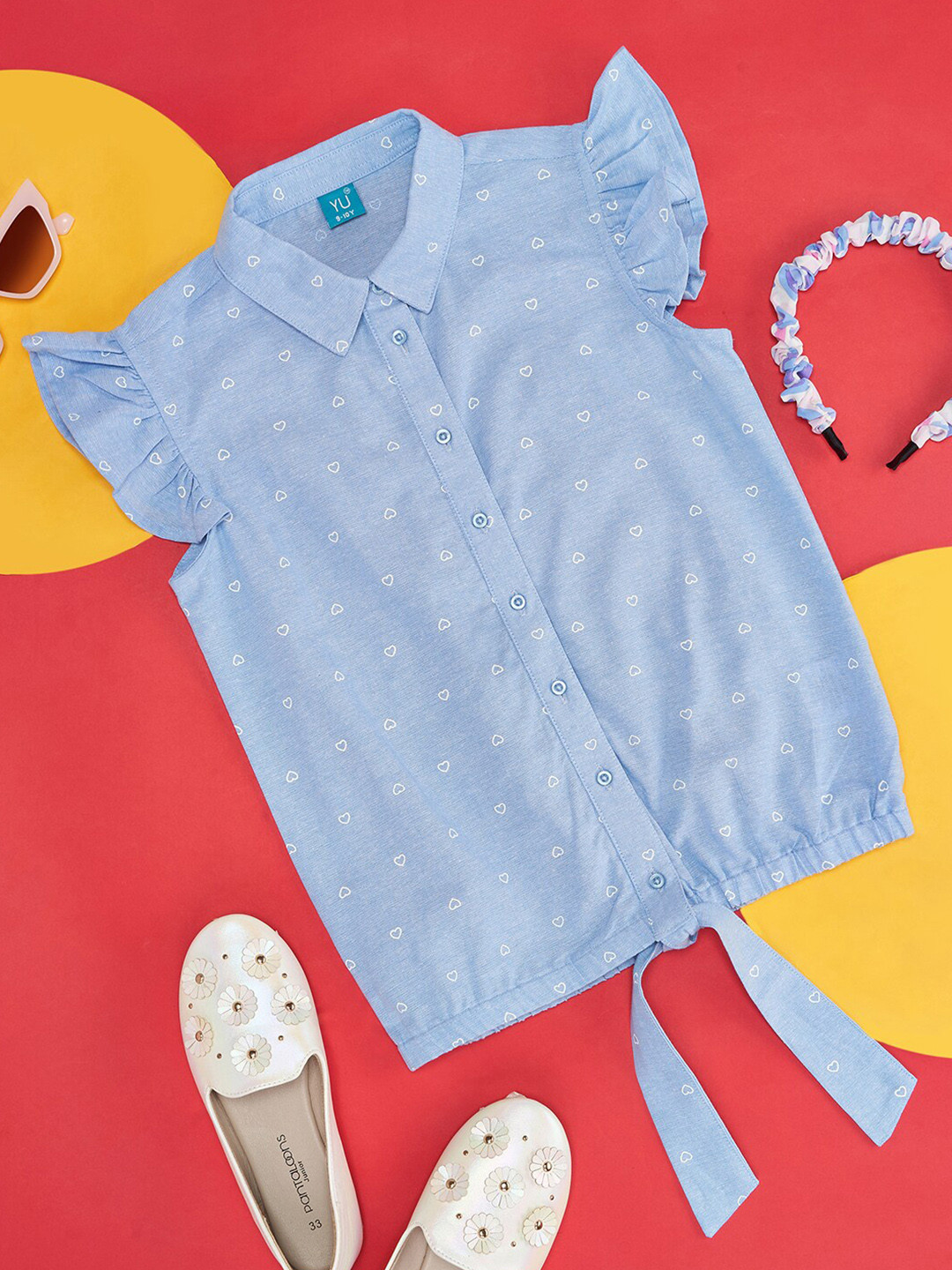 YU by Pantaloons Geometric Printed Cotton Top