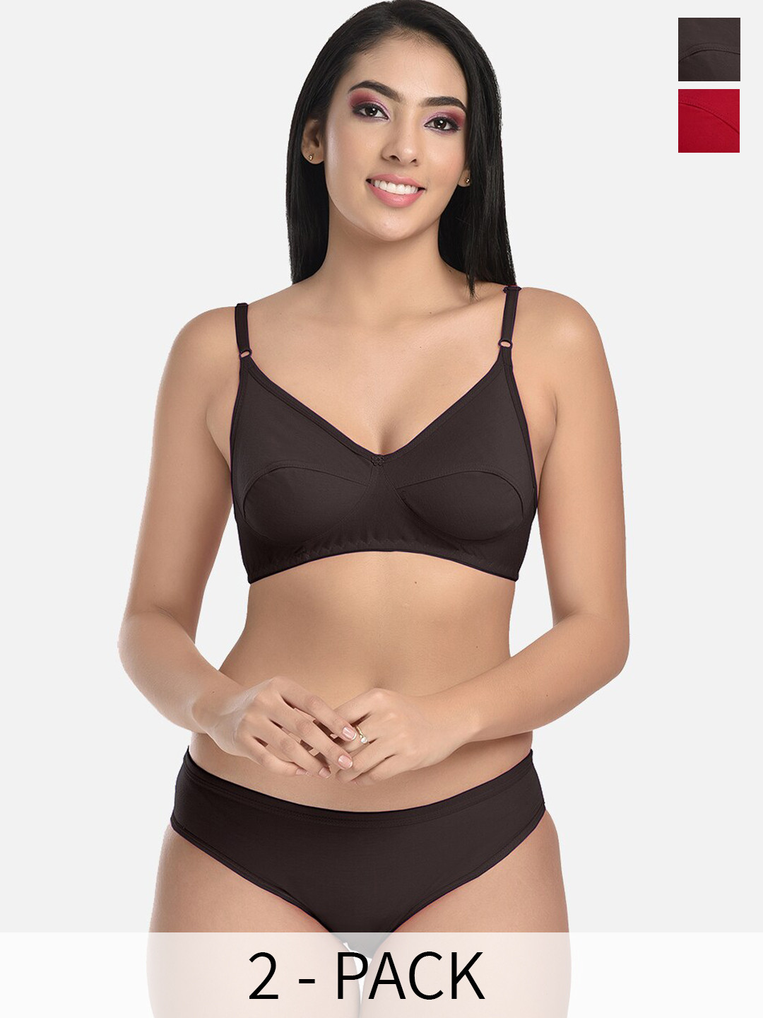 StyFun Pack of 2 Non Padded Lingerie Set
