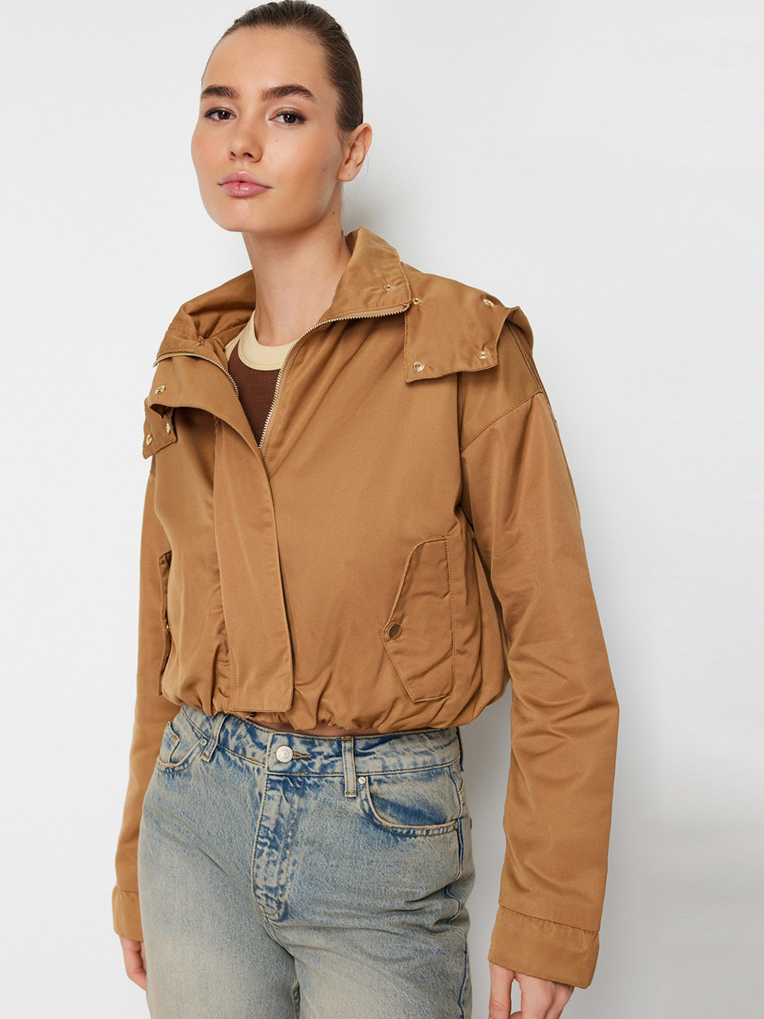 Trendyol Mock Collar Long Sleeves Tailored Jacket