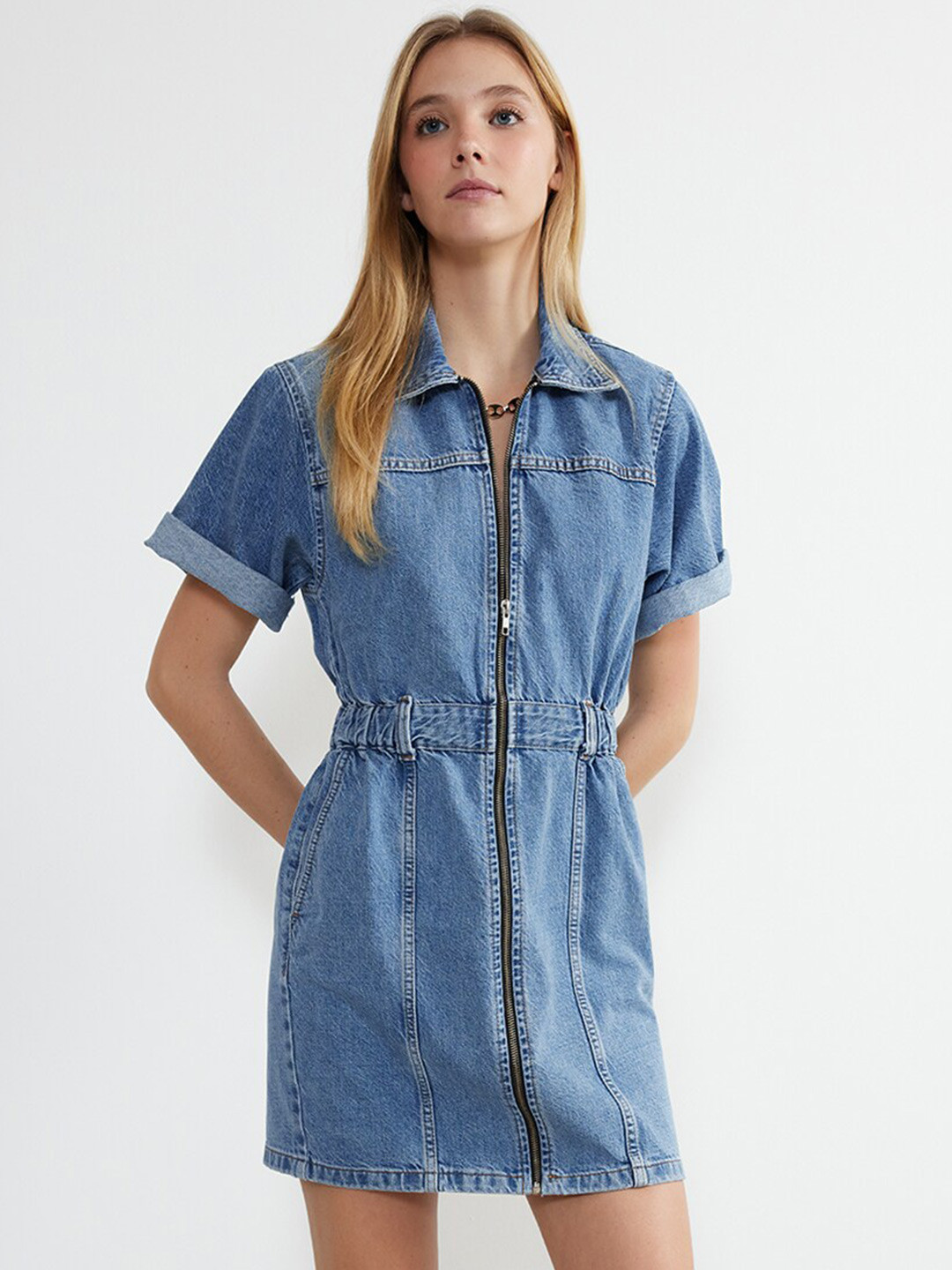 Trendyol Denim Shirt Dress