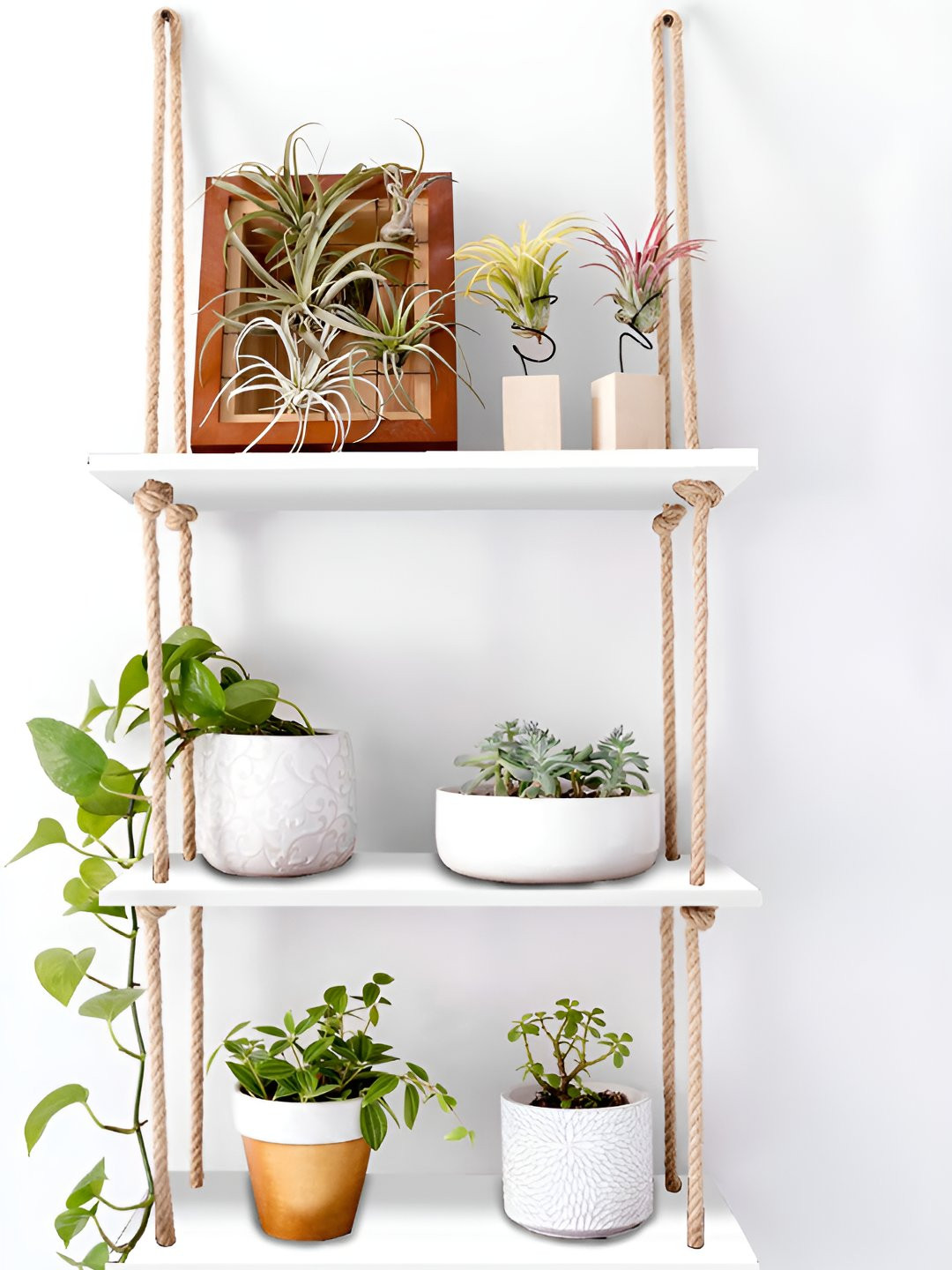 VAH Kya Bat Hai !! Wooden Floating 3-Tier Wall Shelf