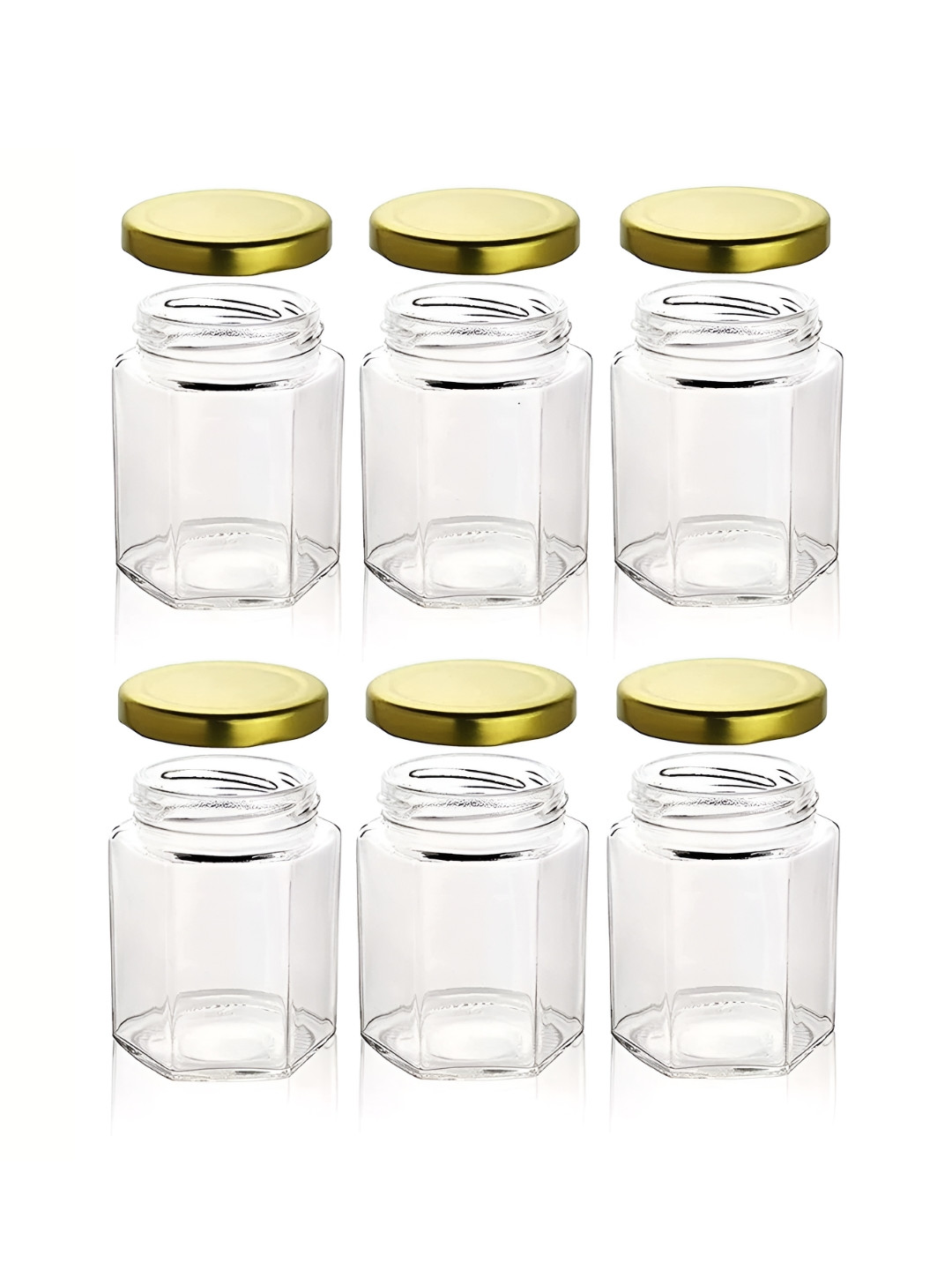 Coozico Transparent Glass Air Tight Screw Top Jar