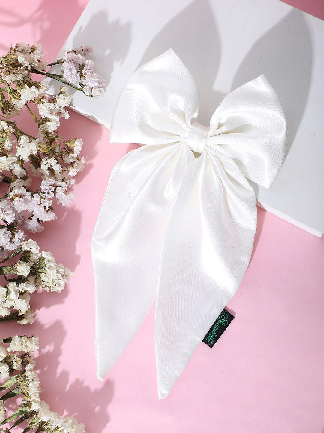 Arendelle Women Satin Long Tail Bow with Alligator Clip