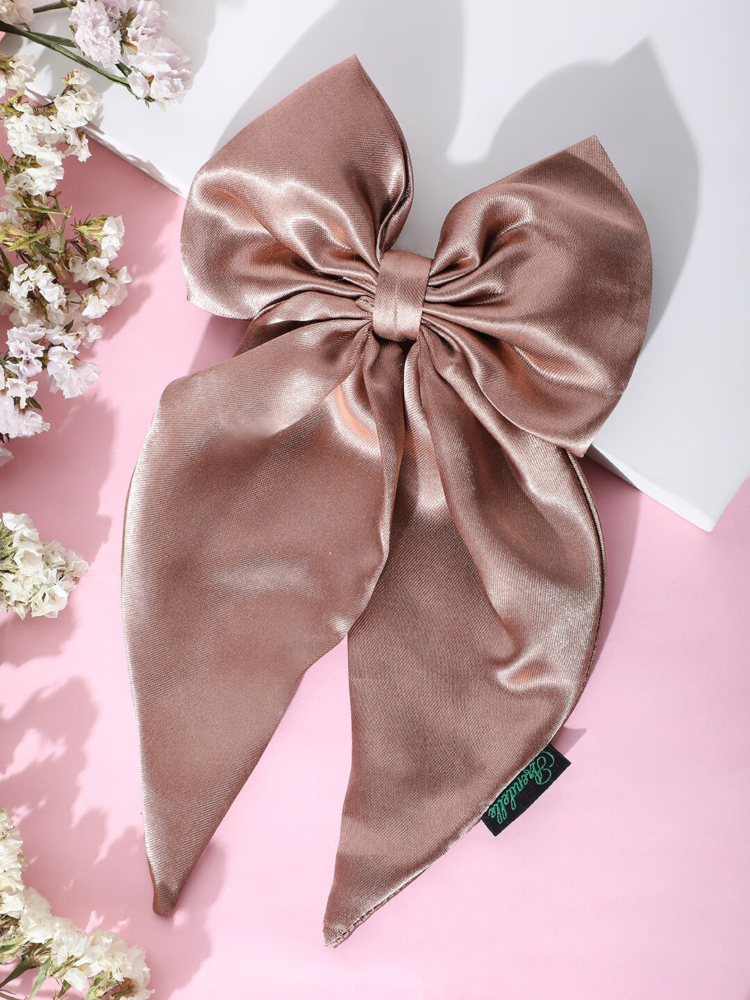 Arendelle Women Satin Long Tail Bow with Alligator Clip