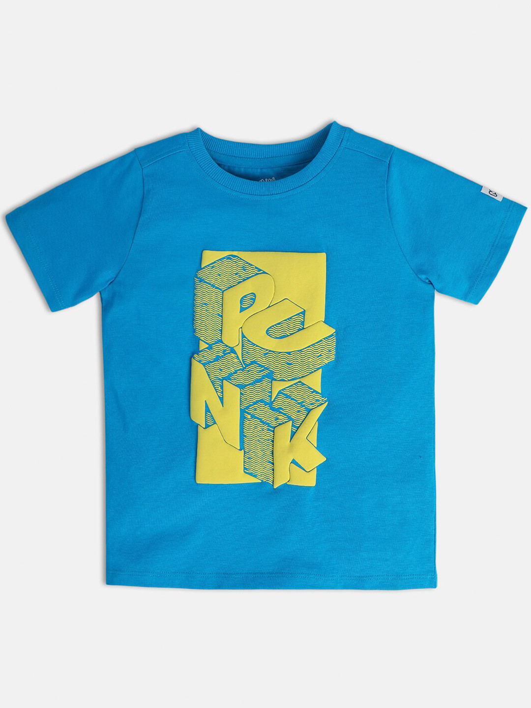 MINI KLUB Boys Graphic Printed Round Neck Cotton T-shirt