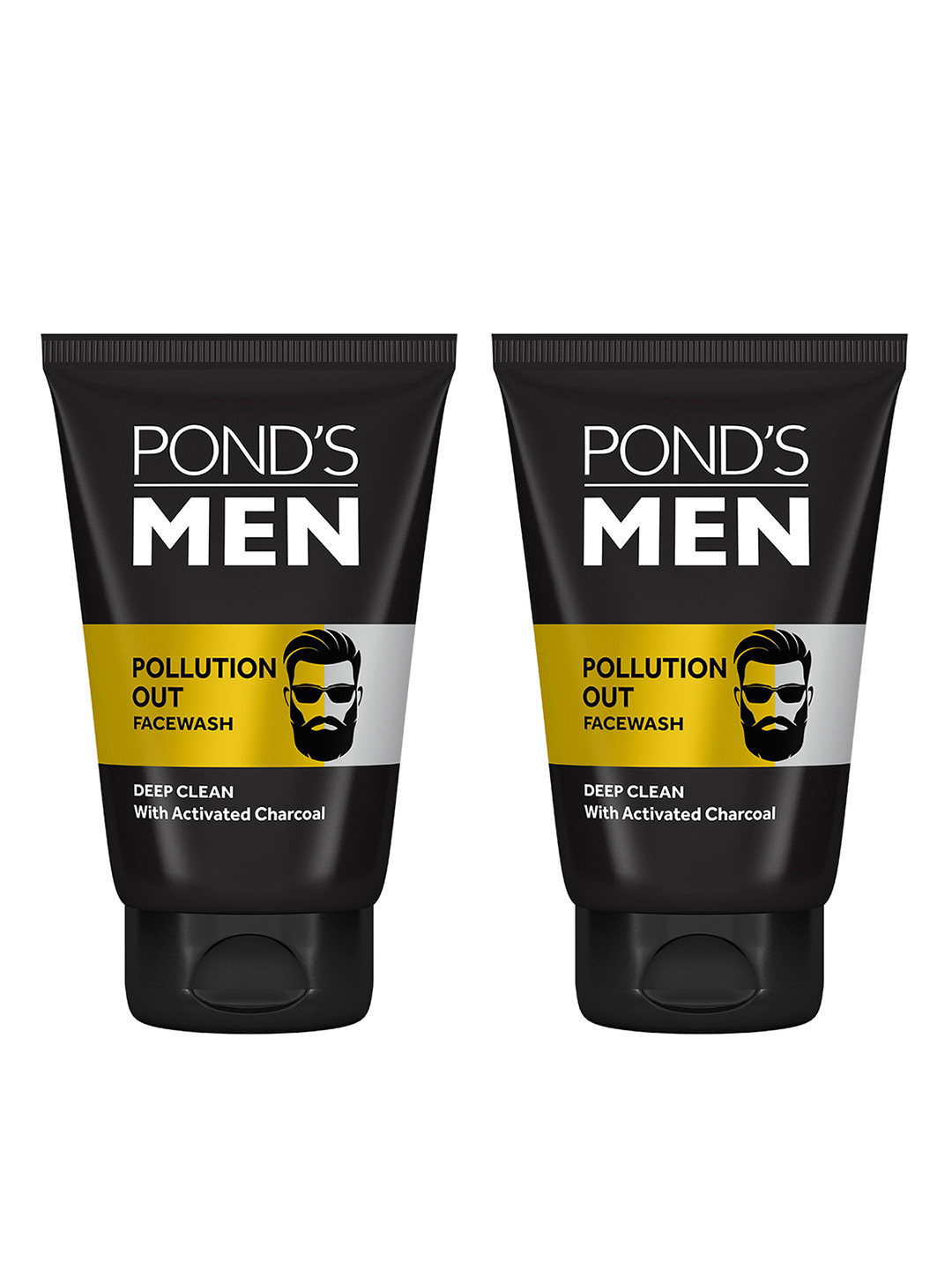 Ponds Men Set Of 2 Pollution Out Deep Clean Face Wash With Activated Charcoal - 100g Each