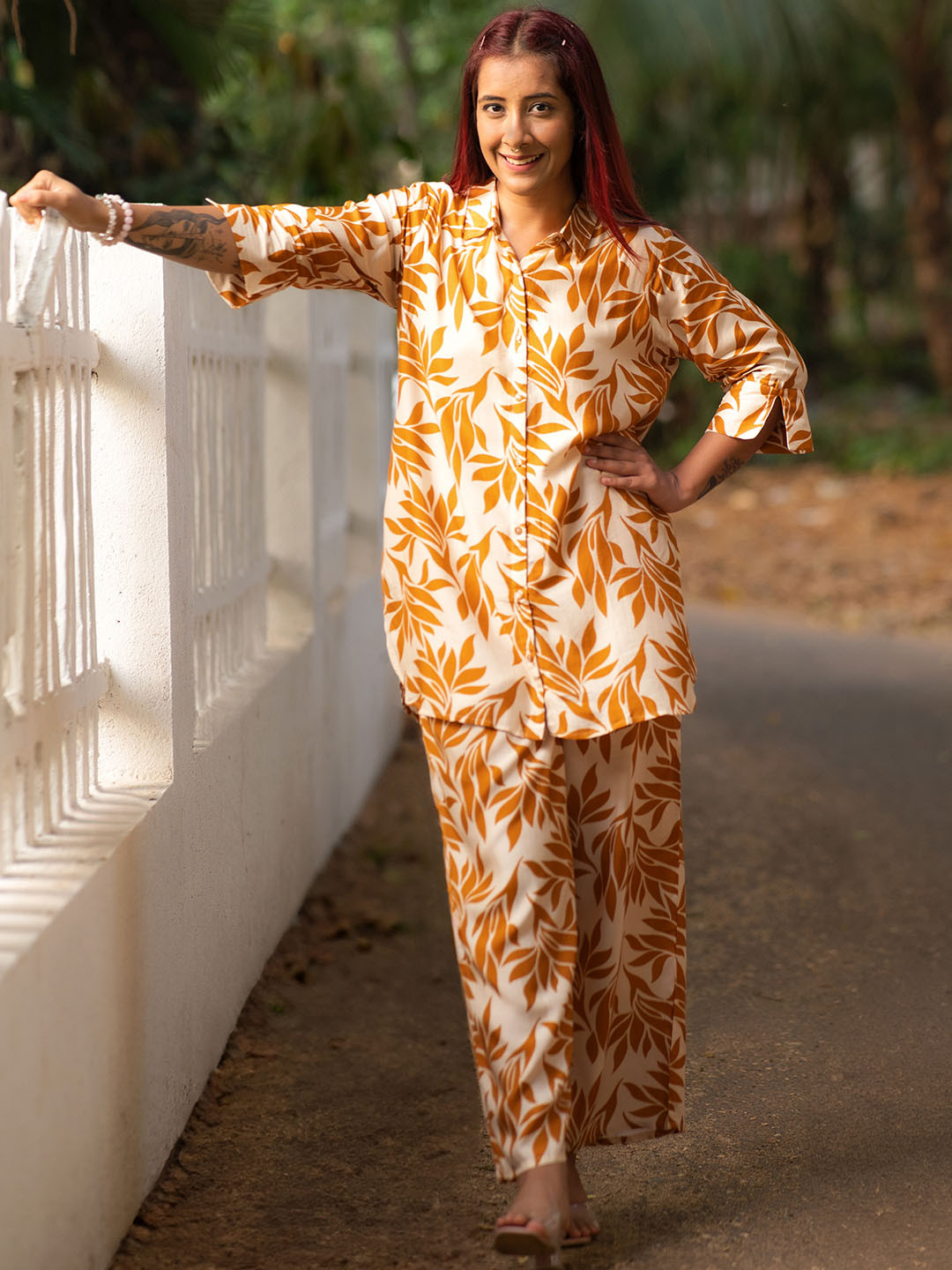 Libas Printed Tunic & Palazzo Co-Ords