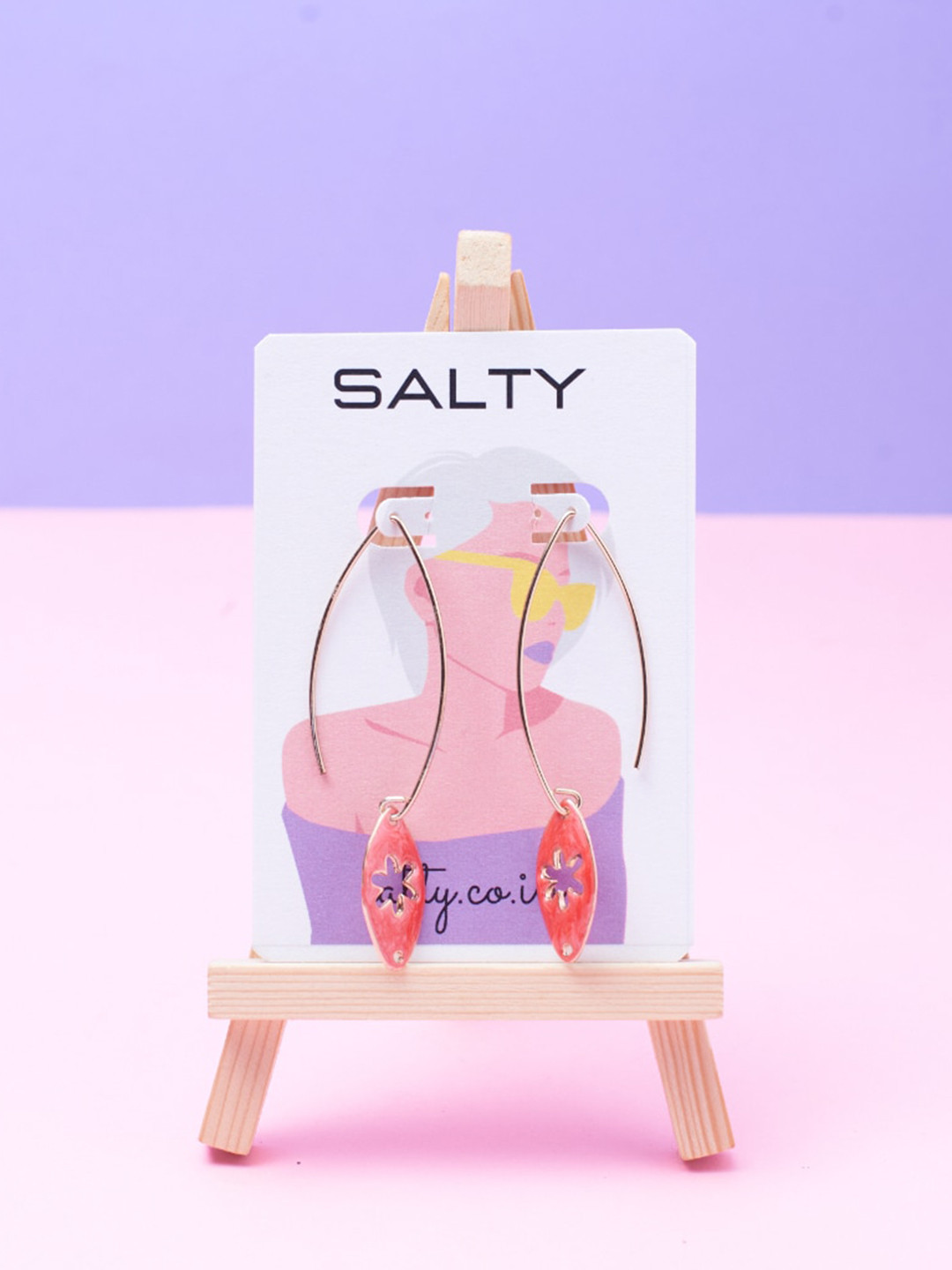 SALTY Enamelled Contemporary Drop Earrings