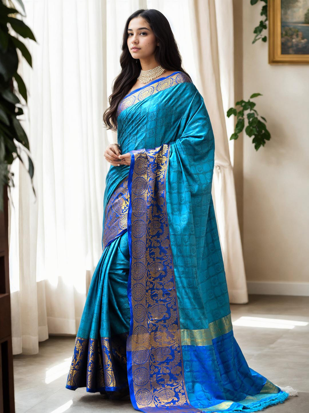 Ishin Ethnic Woven Design Zari Art Silk Kanjeevaram Saree