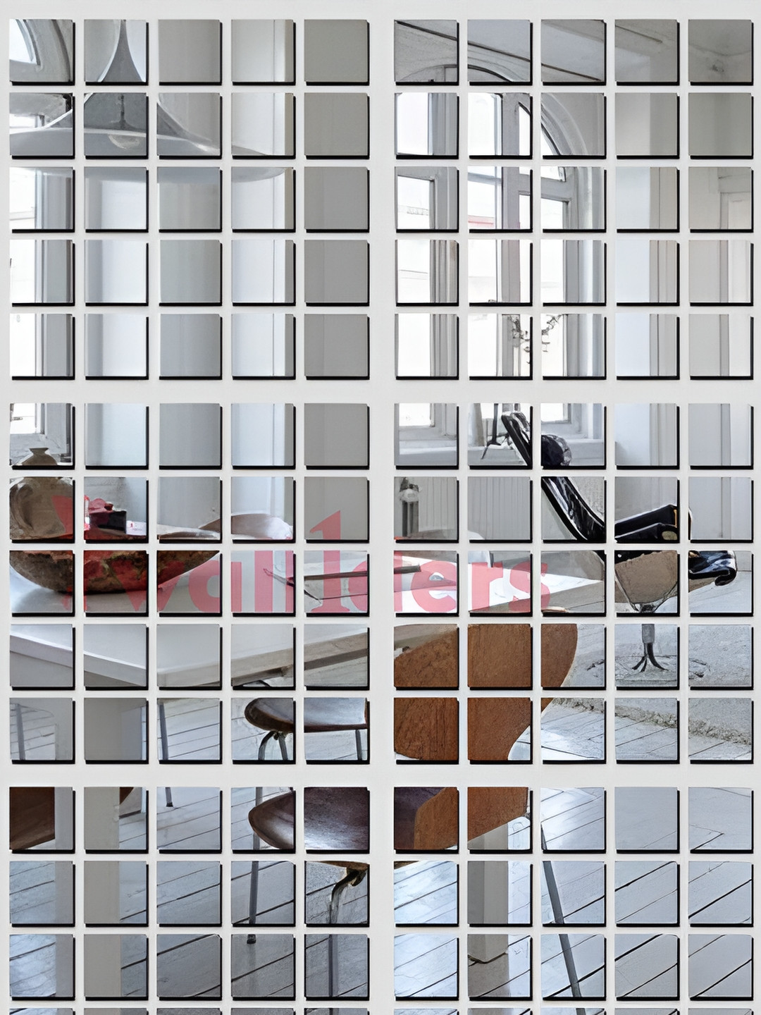 Wall1ders Grey 200 Pcs Acrylic Sqaure 3D Wall Stickers