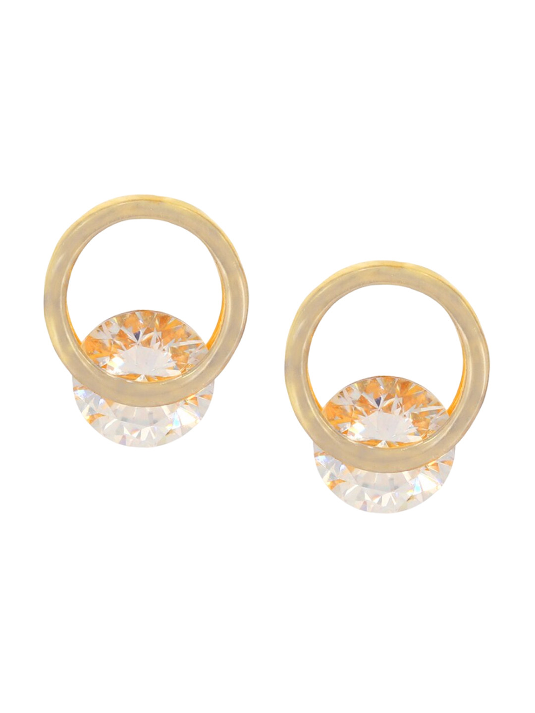 BHIMA 22K Hallmark 916 Purity Yellow Gold Roling Stone Stud