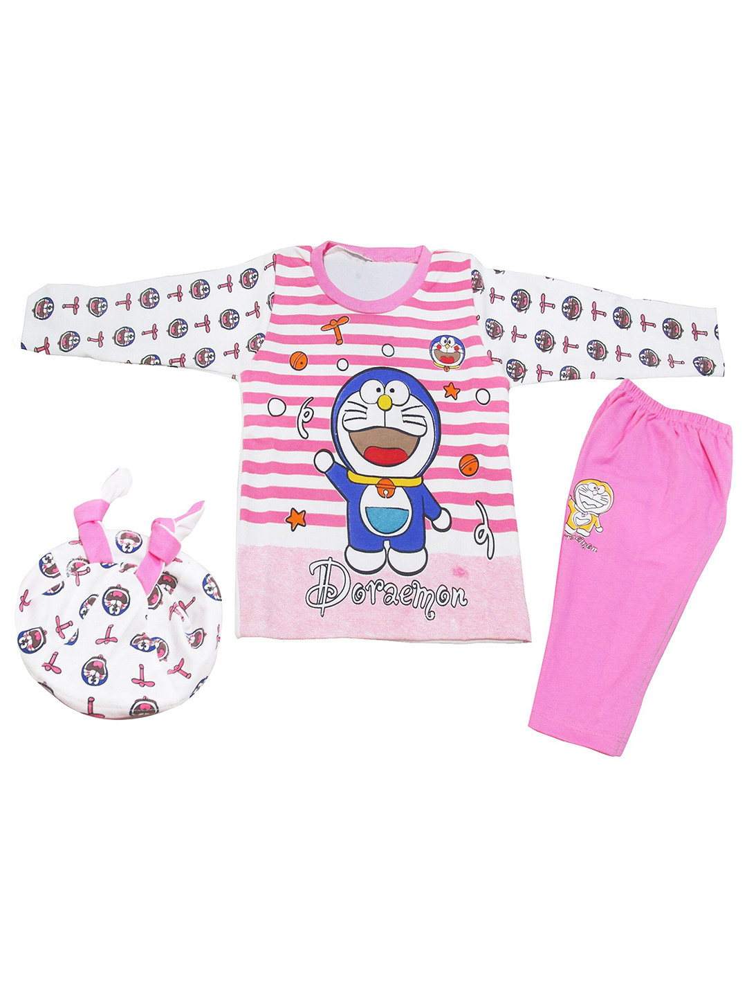 BAESD Infants Boys Doreamon Printed Pure Cotton T-shirt With Trousers