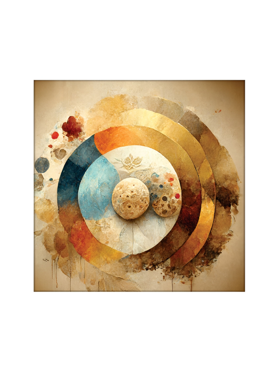 OLIVE TREE Canvas Wall Square Paintings Wall Art - 24 x 24 In