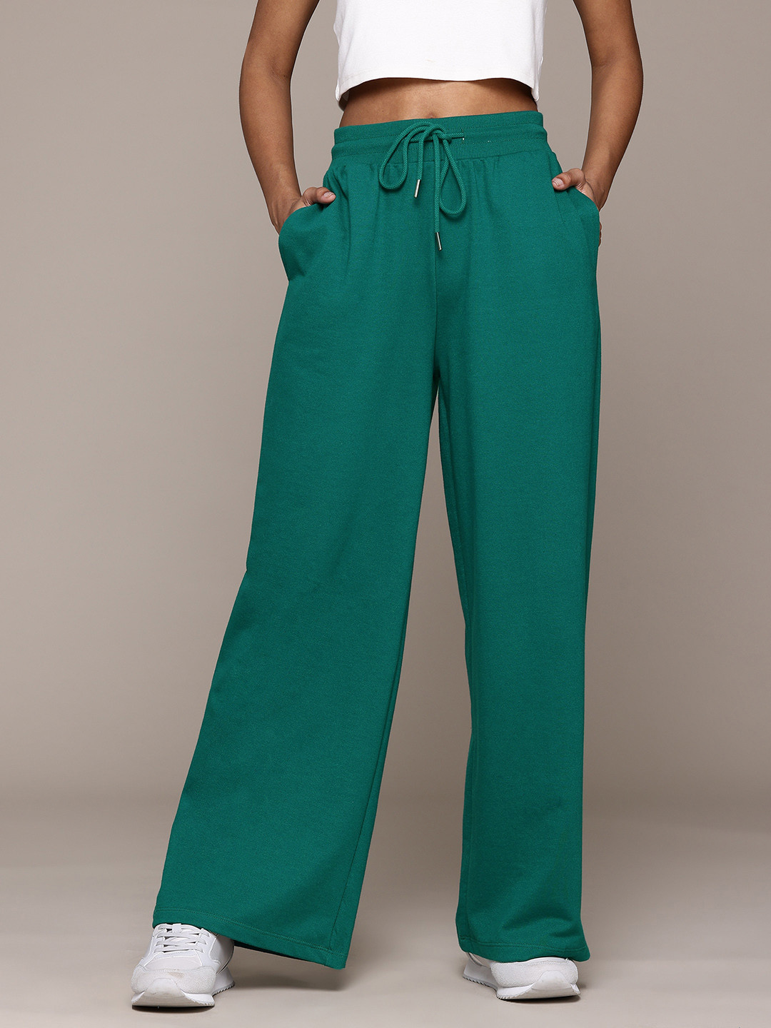 The Roadster Lifestyle Co. Women Wide Leg Knit Trousers