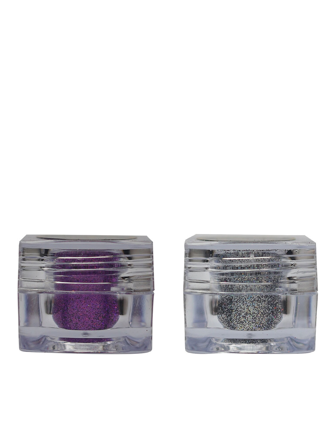 Veoni BELLE 2-Pcs Holographic HD Glitter Eyeshadow 5g Each - Violet Purple & Dark Starlit