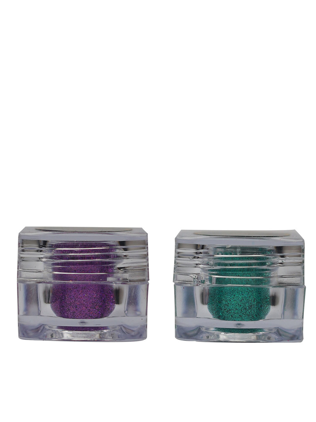 Veoni BELLE Set of 2 HD Holographic Glitter Eyeshadow 5 g each - Violet Purple & Sea Green