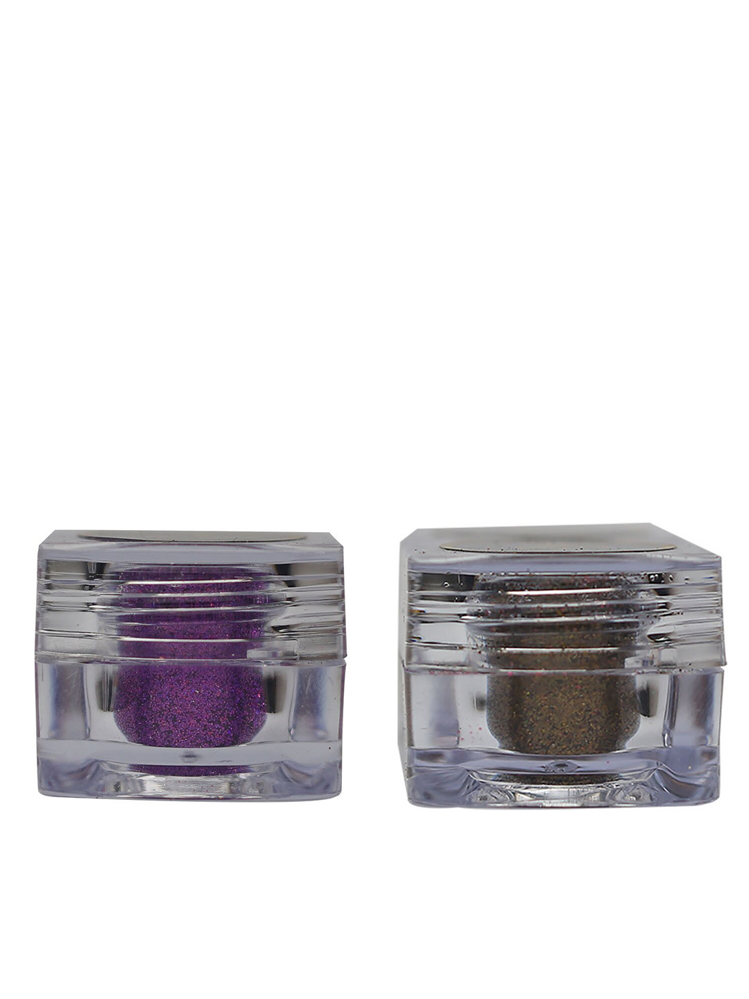 Veoni BELLE 2-Pcs HD Holographic Glitter Eyeshadow 5 g each - Violet Purple & Antique Gold